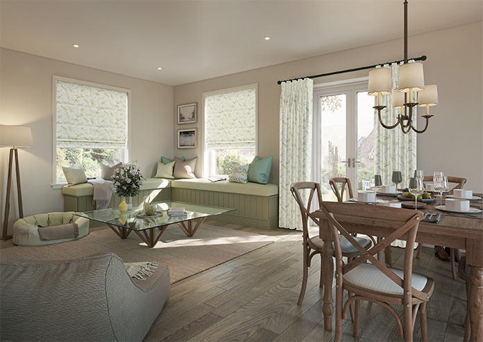 Dragonflies, Green - Twist&Fit Roman Blind - Image 6